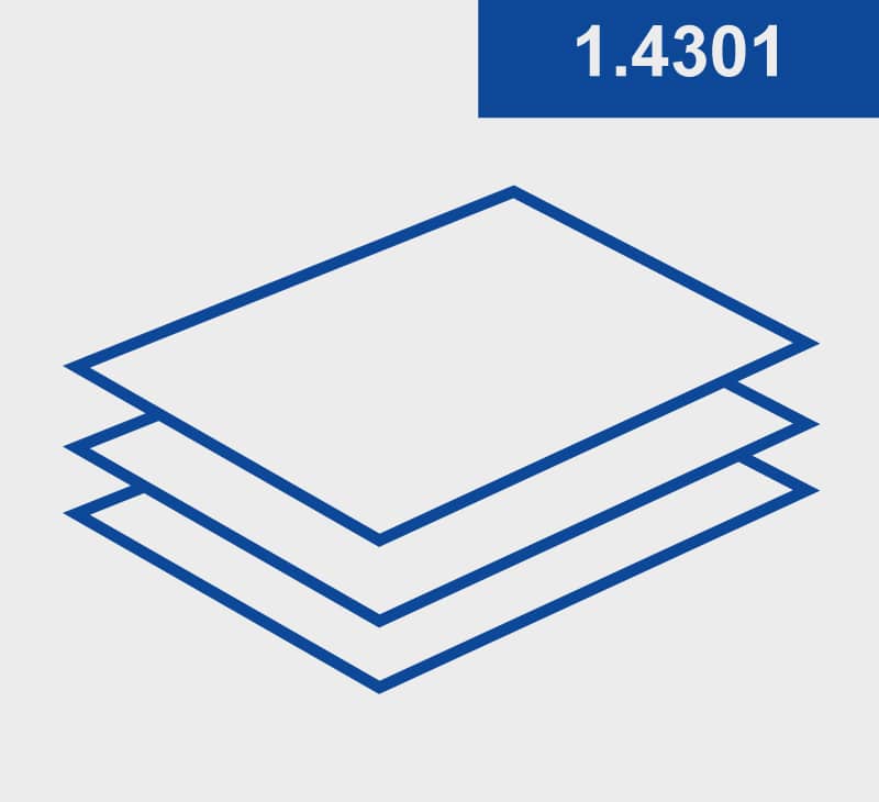 Edelstahl Lochblech Werkstoff 1.4301 - einseitig geschliffen K240 mit – MVG  Metallverkaufsgesellschaft mbh & Co. KG